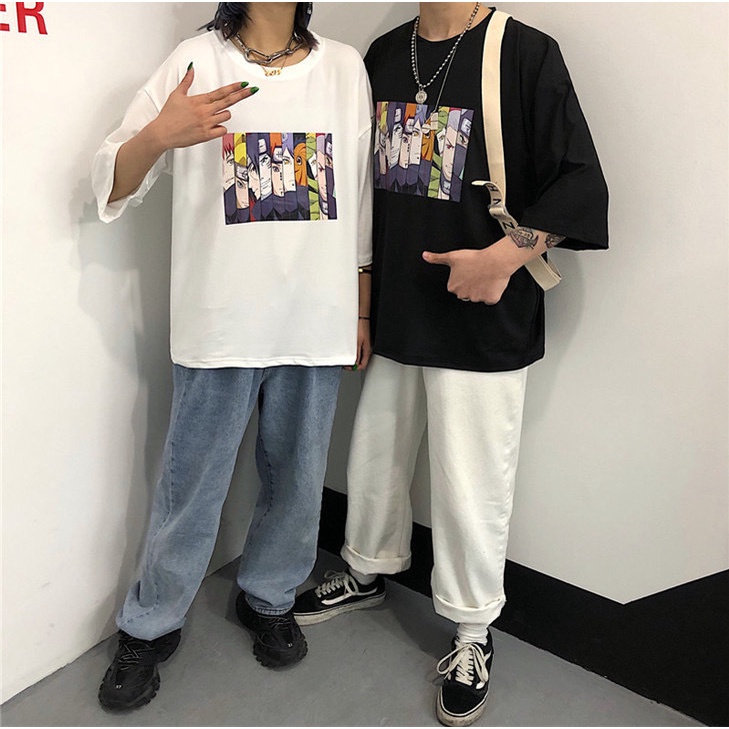BRIGO Kaos Oversize Naruto Cool Collor Anime II Kaos Jumbo Size Pria &amp; Wanita II Kaos Oversize Print DTF