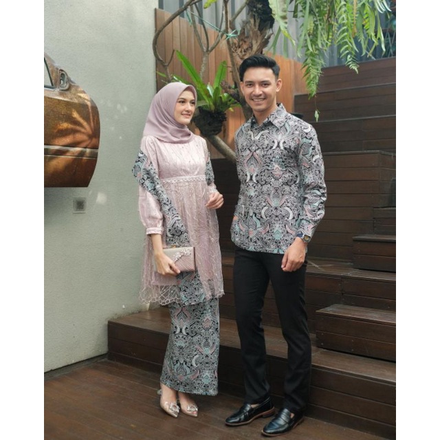 Couple Kebaya Modern Baju Wisuda Tunangan Lamaran Terbaru Baju Batik Brokat Couple Maheswari