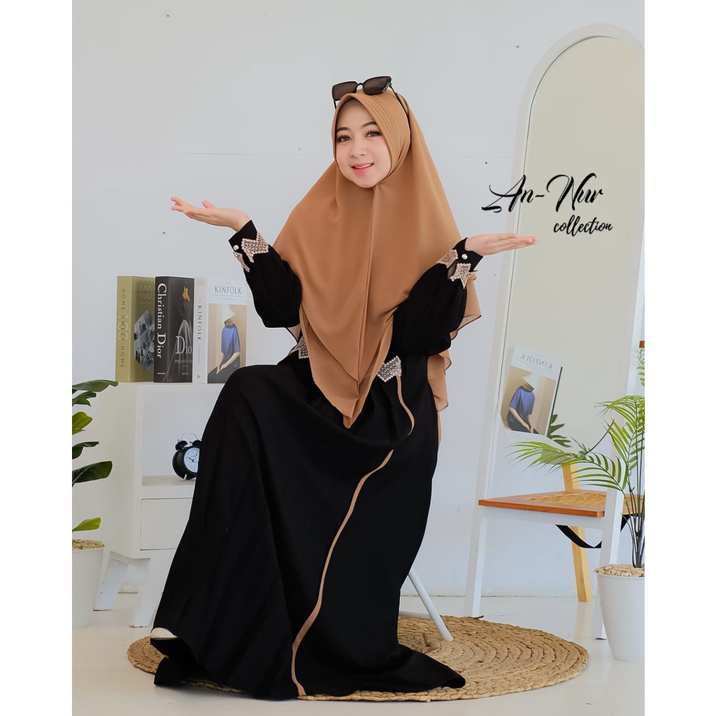 GAMIS SET KHIMAR RANIA ORI ANNUR ITYCREPE MIX CERUTY ALETA RENDA ESTETIK KOREAN OUTHER LOOK BAJU MUSLIM SYARI GAMIS PUTIH MANASIK HAJI UMROH