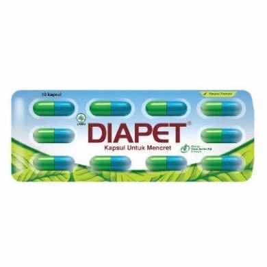 DIAPET OBAT DIARE MENCRET PER STRIP ISI 10 KAPSUL