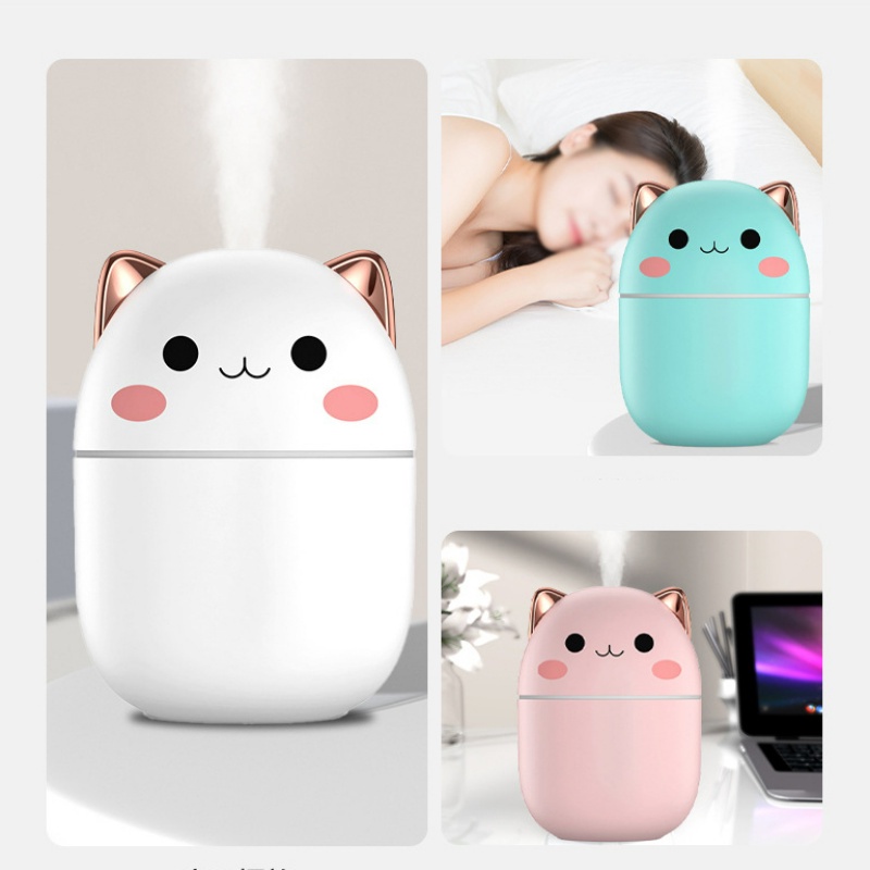 Humidifier Diffuser Minyak Esensial Aromaterapi Bentuk Hewan Peliharaan Dengan 2 Mode Usb Rechargeable