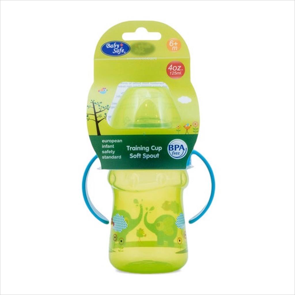 Baby safe Training Cup With Handle /Soft Spout Cup/Botol minum anak babysafe AP005