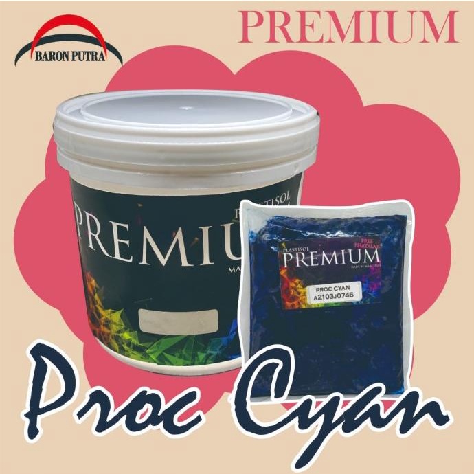 

Ready stock] PREMIUM PLASTISOL PROCES CYAN 200GR