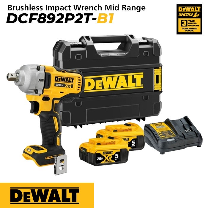 Brushless Impact Wrench Mesin pembuka baut DEWALT DCF892P2T DCF892