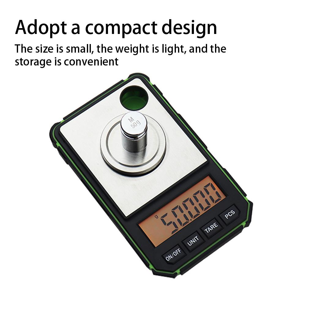 0 001g Timbangan Digital Elektronik Dioperasikan Baterai Tampilan LED Presisi Rumah Profesional Perhiasan Mini Keseimbangan Berat Miligram