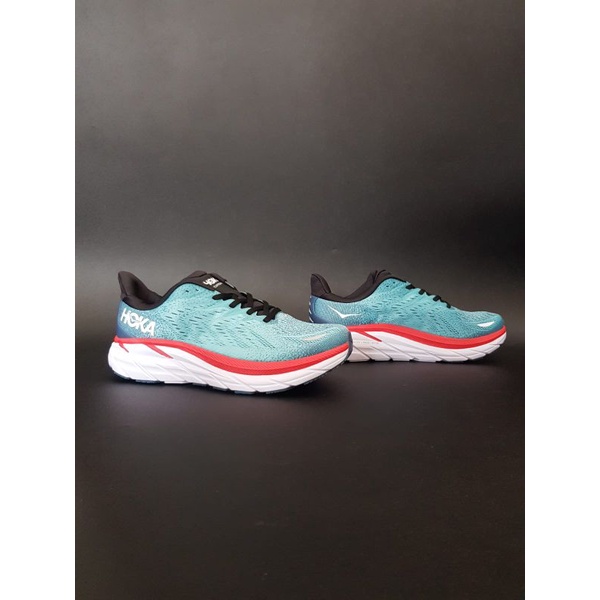 Hoka Clifton 8 Wide sepatu running sepatu sneakers sepatu sport sepatu premium