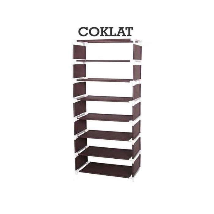 Rak Sepatu Sandal 8 Susun 7 ruang Terbuka Shoes Rack Cabinet Storage RS017