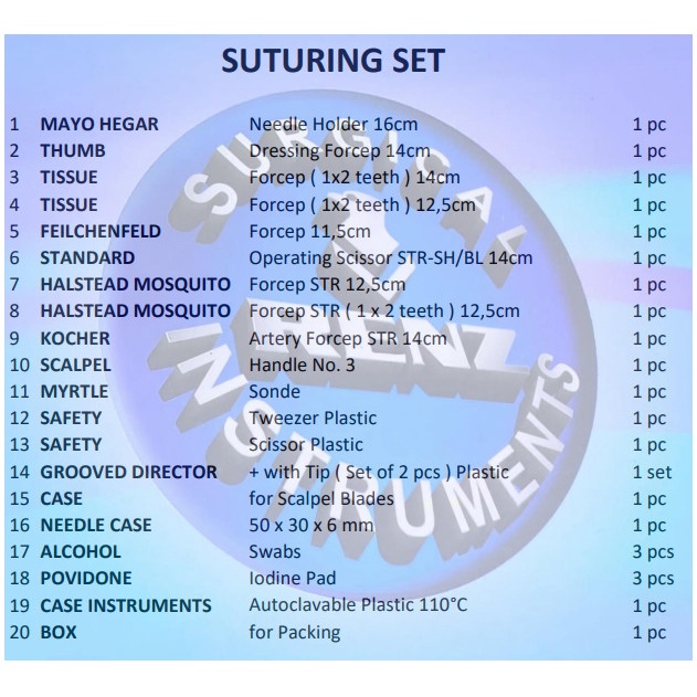 Alat medis Alkes Suturing Set|Renz Surgical