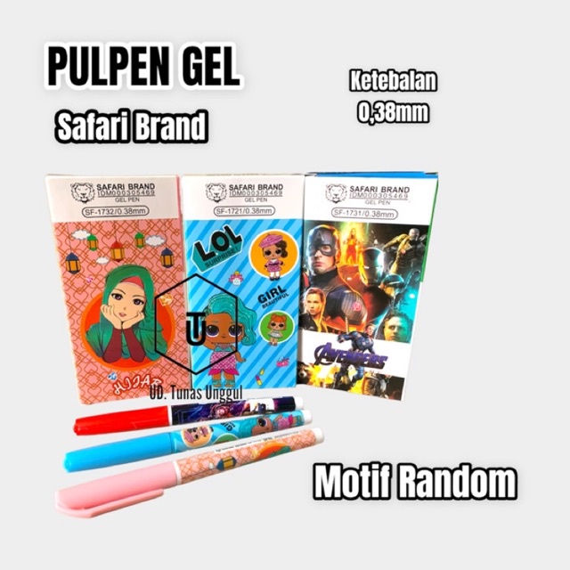 

Pulpen Gel Karakter lucu 0,38 / Pen Gel / Pulpen Gel Motif Cewek dan Cowok
