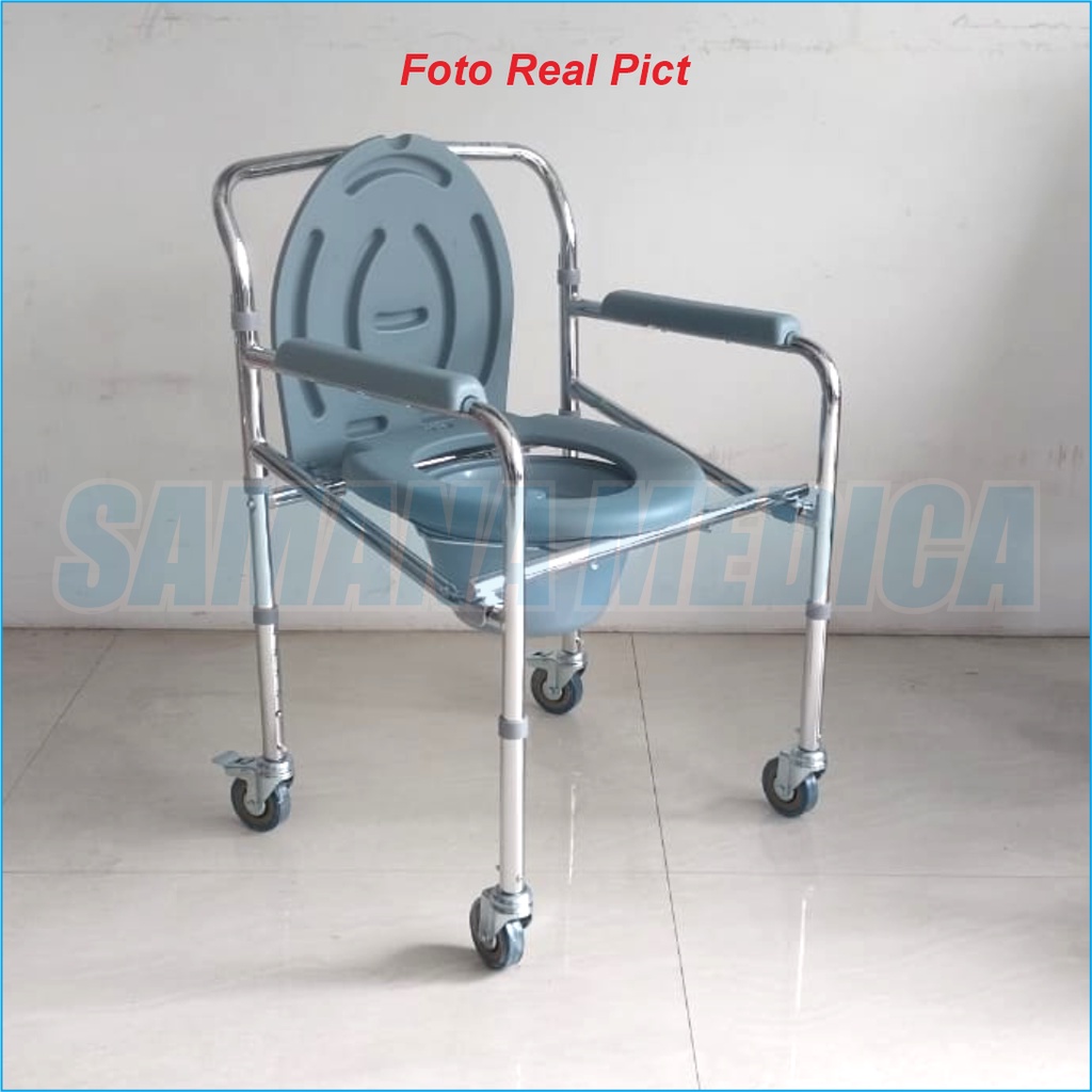 Commode Chair SELLA KY696 Kursi Toilet Commode chair BAB dengan Roda Bisa Dilipat