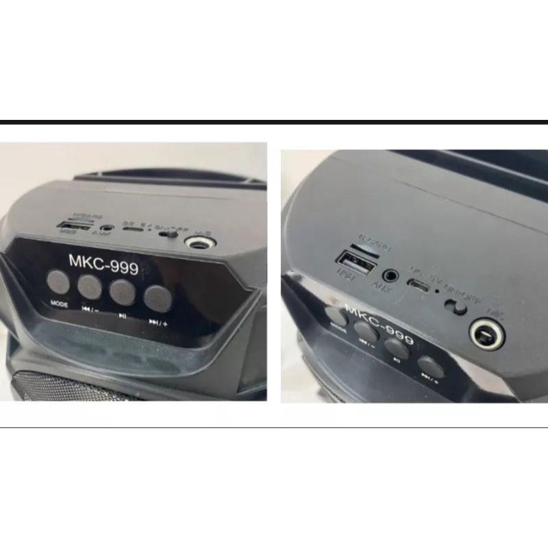 Speaker Bluetooth SQ999 Bonus Mic karaoke Dual Speaker 6,5Inchi X2 Salon Aktif Portable Radio FM wireless Super Bass Lampu Disco Aux memory Card Usb
