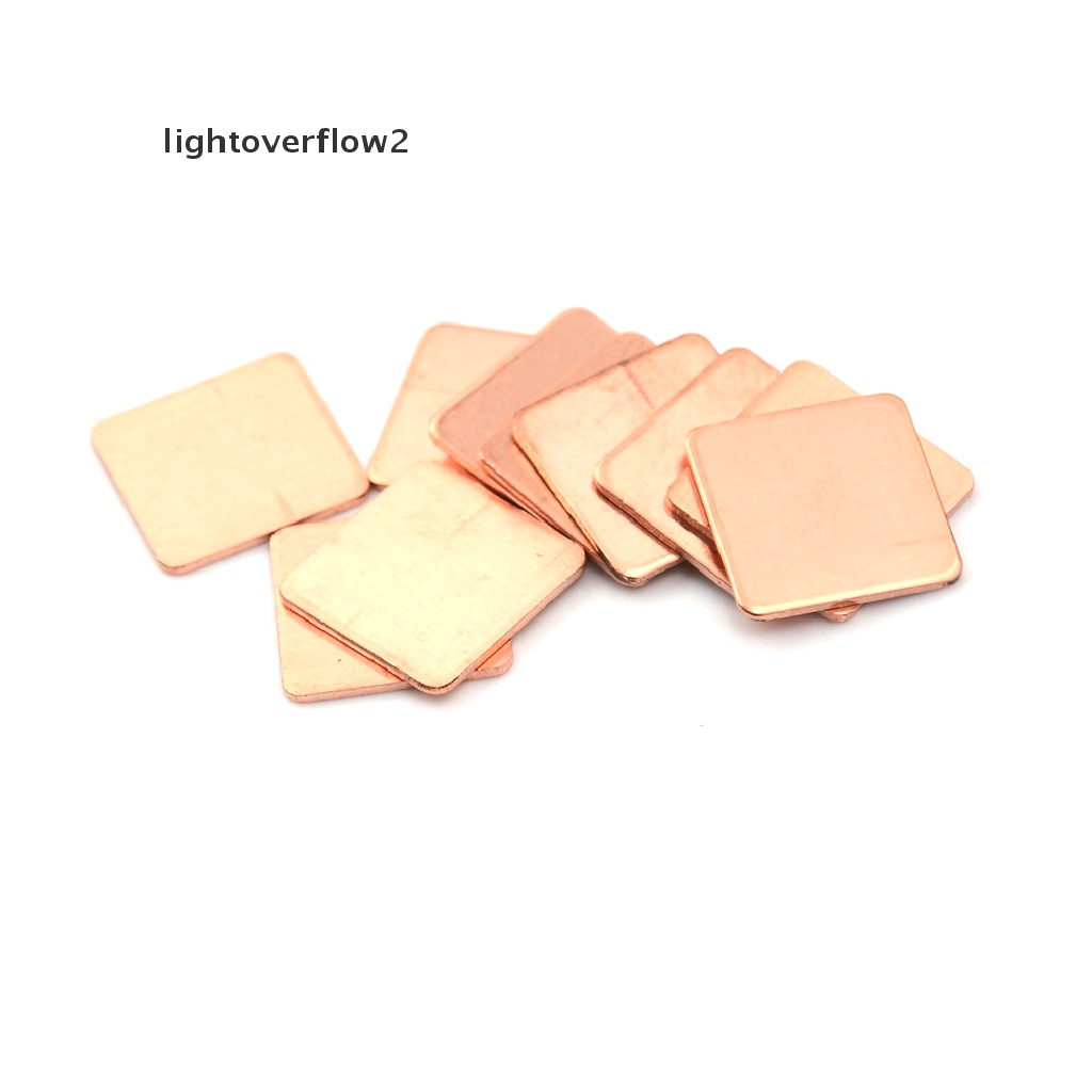 (lightoverflow2) 10pcs Plat Tembaga Thermal Pad Untuk Laptop (ID)