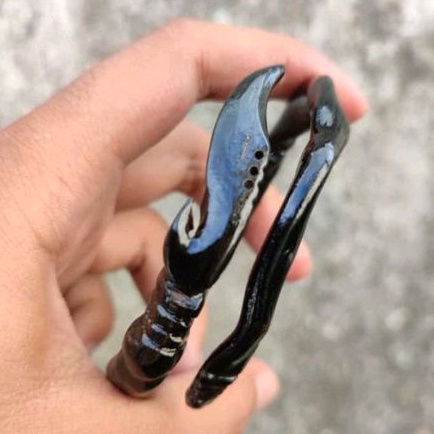 gelang akar bahar ukir kujang asli original 100% asli akar laud