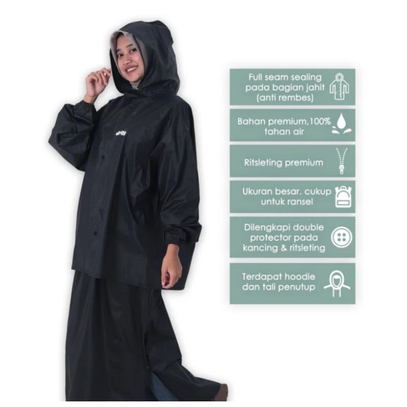 Jas Hujan Rok KHN Anti Rembes
