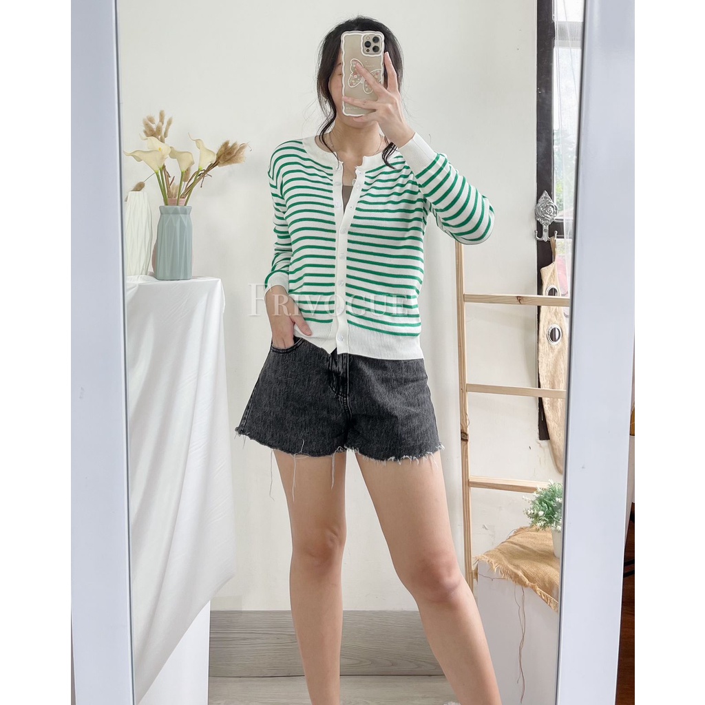 (IMPORT) Stripe Basic Cardigan