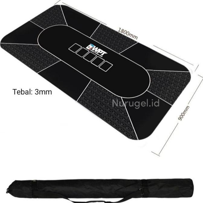Playmat Texas Holdem Poker Wpt Series 180Cm X 90Cm Karpet Alas Meja Terbaru
