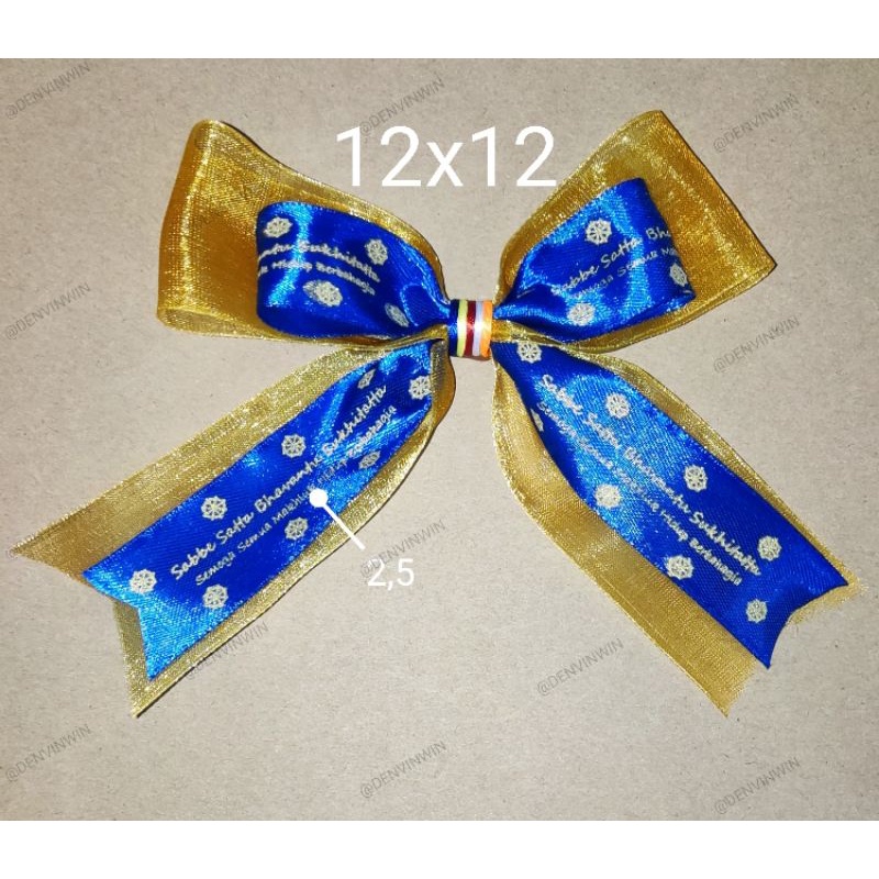 

Pita Hias Buddhis SSBS Satin Biru