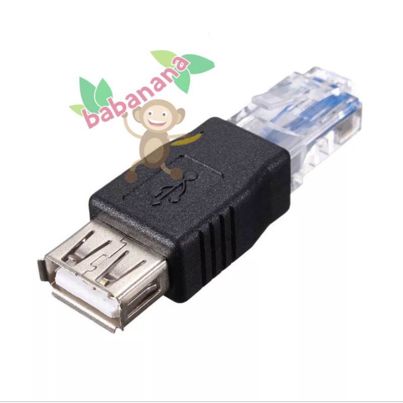 USB Female Type A to RJ45 LAN Ethernet Adapter Converter