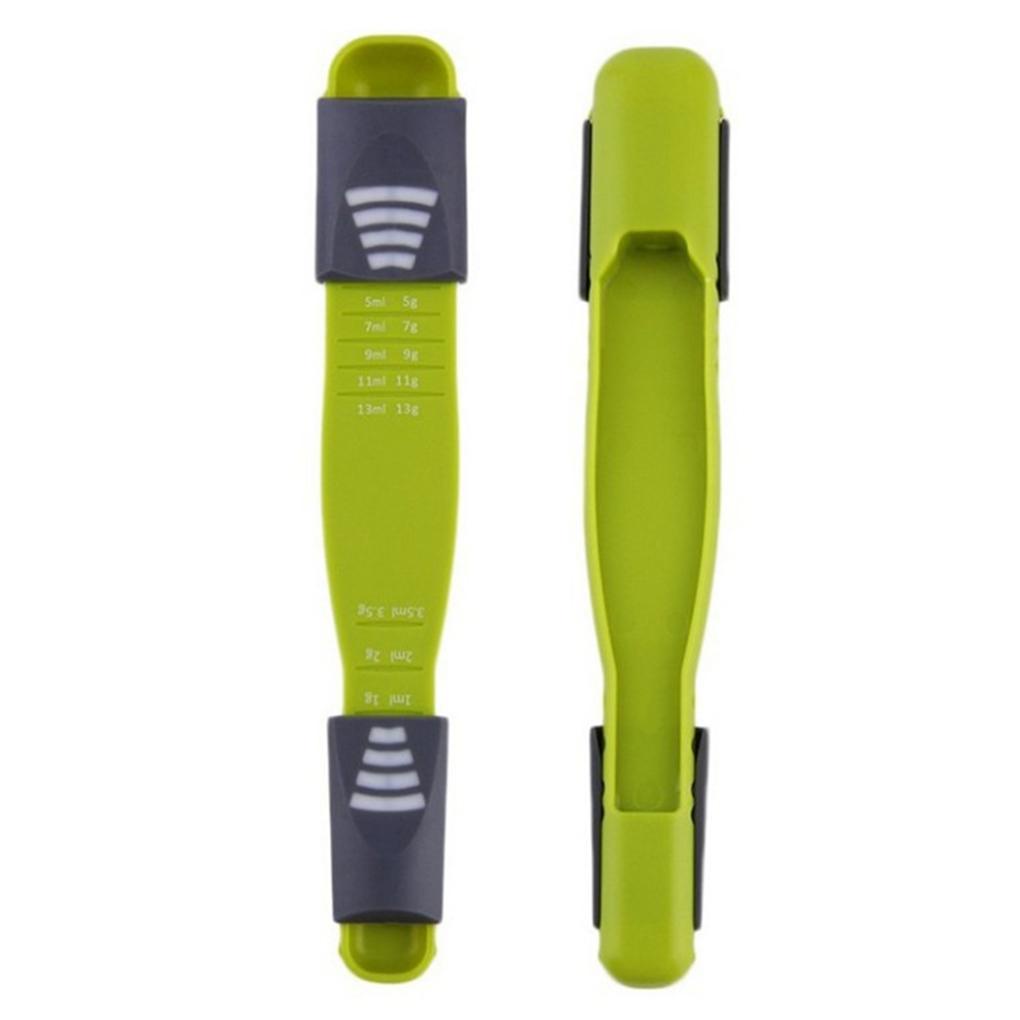 Sendok Meteran Dapur Kopi Garam Gula Baking End Adjustable Alat Double Spoon Measuring Scale