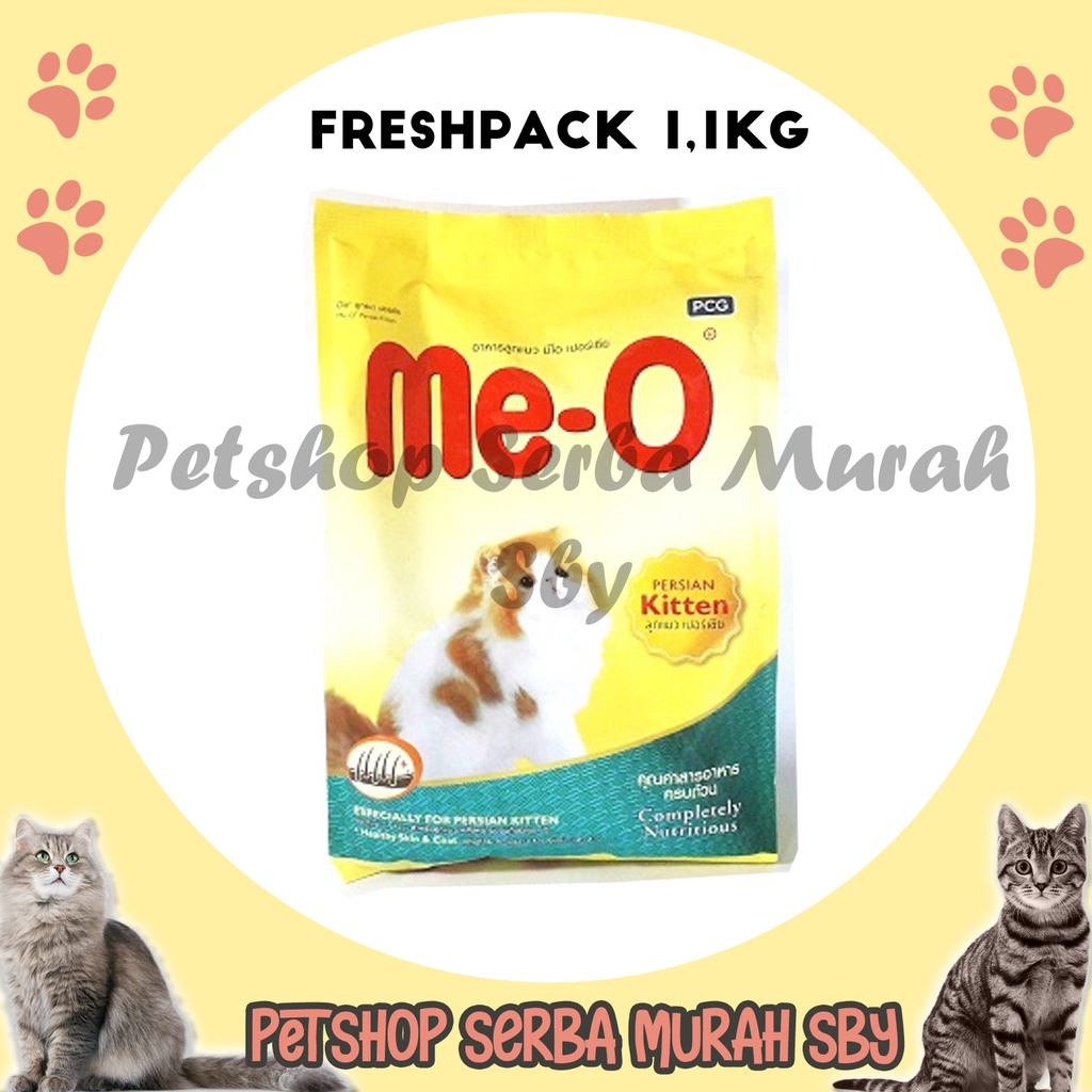 MeO Kitten Persian Freshpack 1.1kg - Makanan Kering Anak Kucing Persian