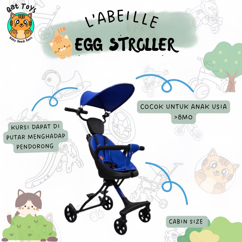 SEWA MAINAN & PERLENGKAPAN ANAK LABEILLE EGG STROLLER 8870