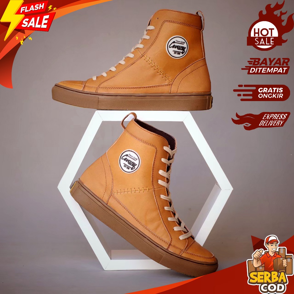 EXTREME_CORPS - Sepatu Sneaker High Casual Sports AirJordan Asli Kulit Asli 2jt - Sneakers Pria Keki