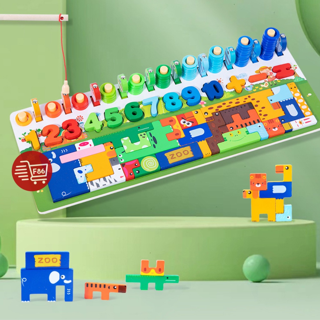 MAINAN EDUKASI ANAK8 IN 1 MULTIFUNCTION LEARNING BOARD