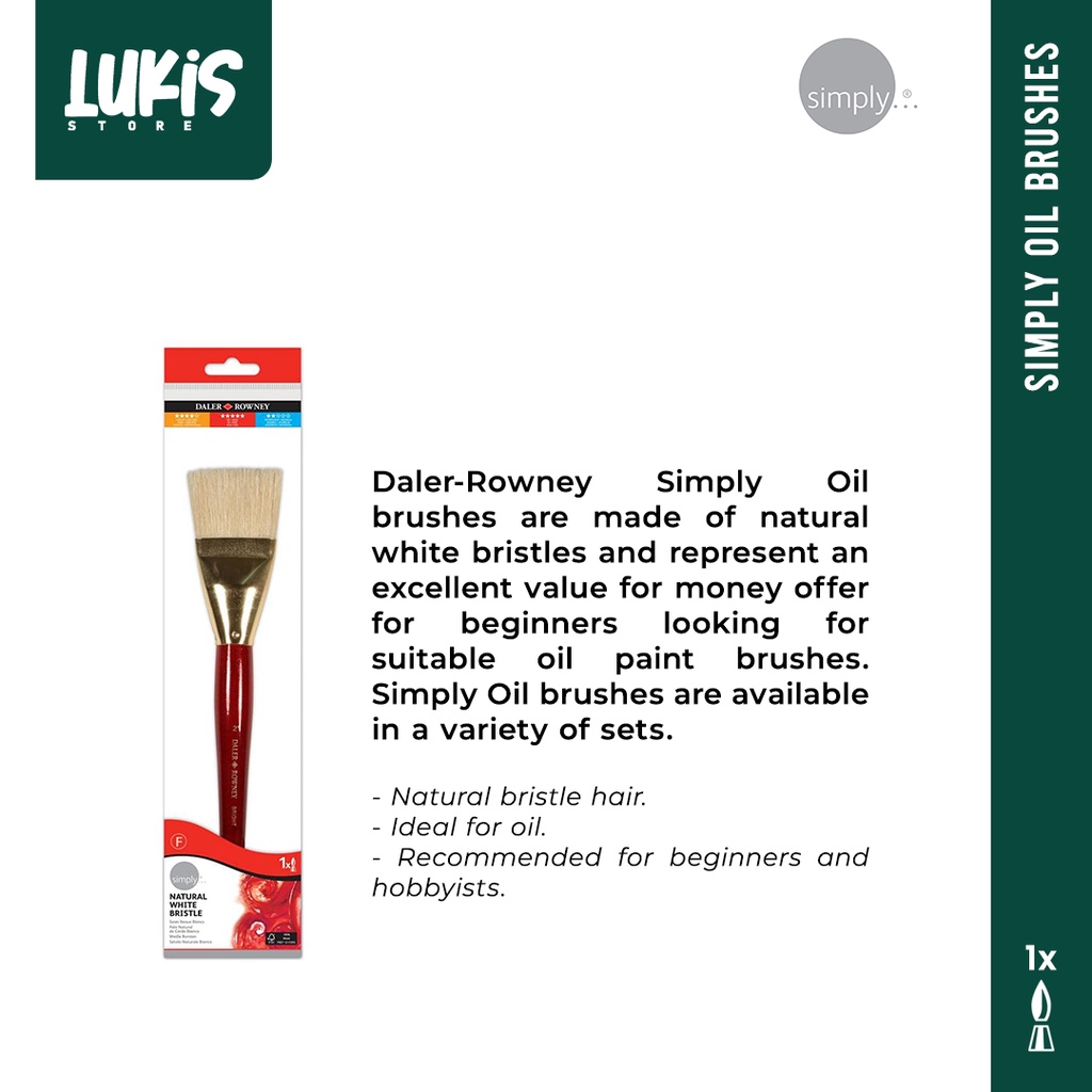 

Kuas Cat Minyak Untuk Pemula SIMPLY Bristle Mega Brush Long Handle (2 inch)
