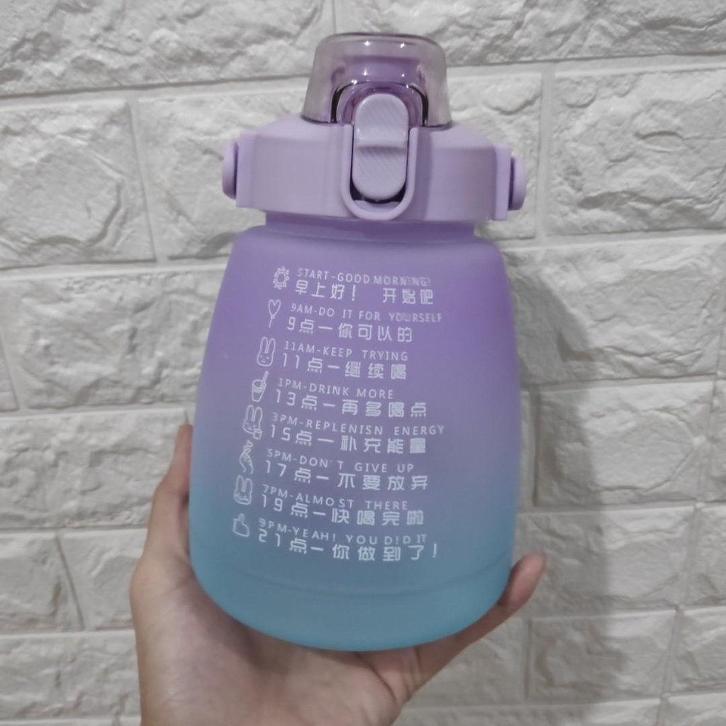 Botol Minum 1,3 Liter Bottle Gemoy 1,3 Liter Warna Gradasi