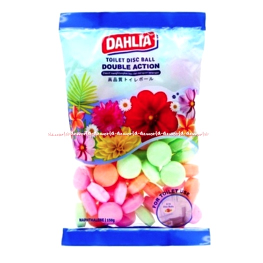 Dahlia Toilet 300gr Disc Ball Double Action Kampers Warna Dahlia Kamper Pewangi Toilet Kapur Barus Penghilang Bau Ruangan Kamar Mandi Toilet