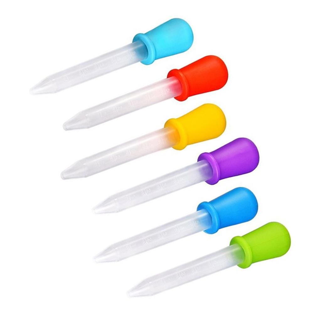 Warna Random Anak Pipet Reusable Silikon Bayi Tetes Dilepas Dispenser Pipet Aksesori Rumah Tangga