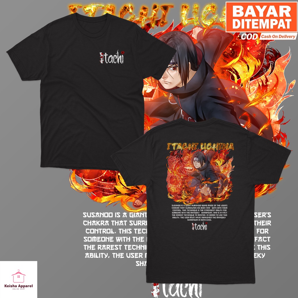 KAOS BAJU ITACHI UCHIHA SUSANOO KAOS ANIME COWOK CEWEK
