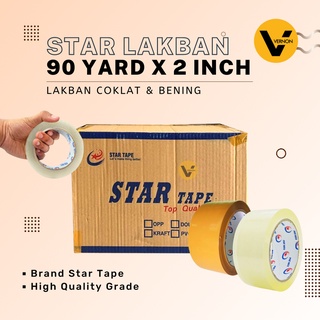 

Lakban Bening Coklat STAR Tape 2 Inch x 90 Yard 82 Meter SOLASI