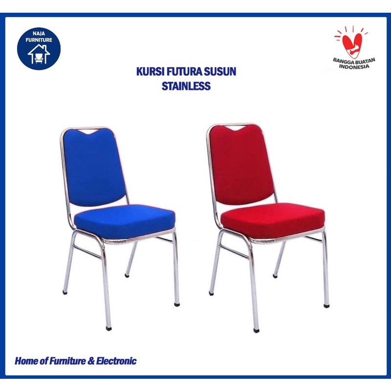 Kursi Susun Stainless | Kursi Sandar | Kursi Futura Stainless | Kursi Pesta | Kursi Makan