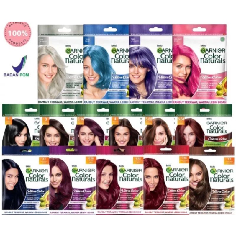 Garnier color naturals/ semir rambut Garnier sachet