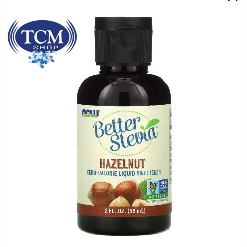 

Now Food Better Better Stevia, Zero-Calorie Liquid Sweetener Stevia Hazelnut (59ml) Pemanis Organik Tanpa Kalori USA