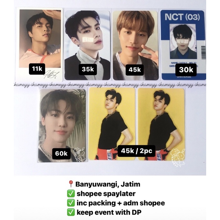WTS JAEMIN HOT SAUCE STICKER TAEIL ID CARD UNIVERSE XIAOJUN CHENLE JOHNNY NATREP PC PHOTOCARD OFFICI