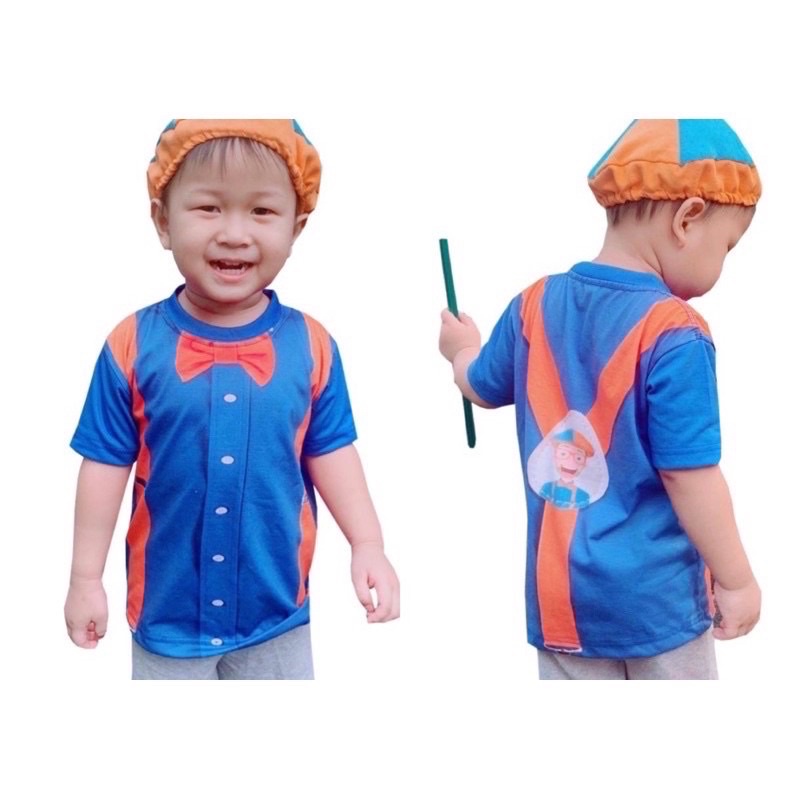 PRELOVED BLIPPI COSTUME TOPI HALLOWEEN KOSTUM KAOS ANAK DRESS UP PARTY PESTA