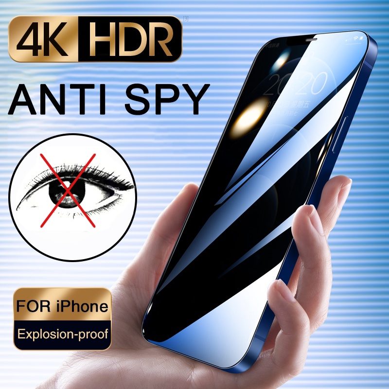 Pelindung Layar Tempered Glass Matte Frosted Anti Spy Untuk iPhone 11 12 13 14 Pro Max X XR 12 13 mini AG 14 Plus