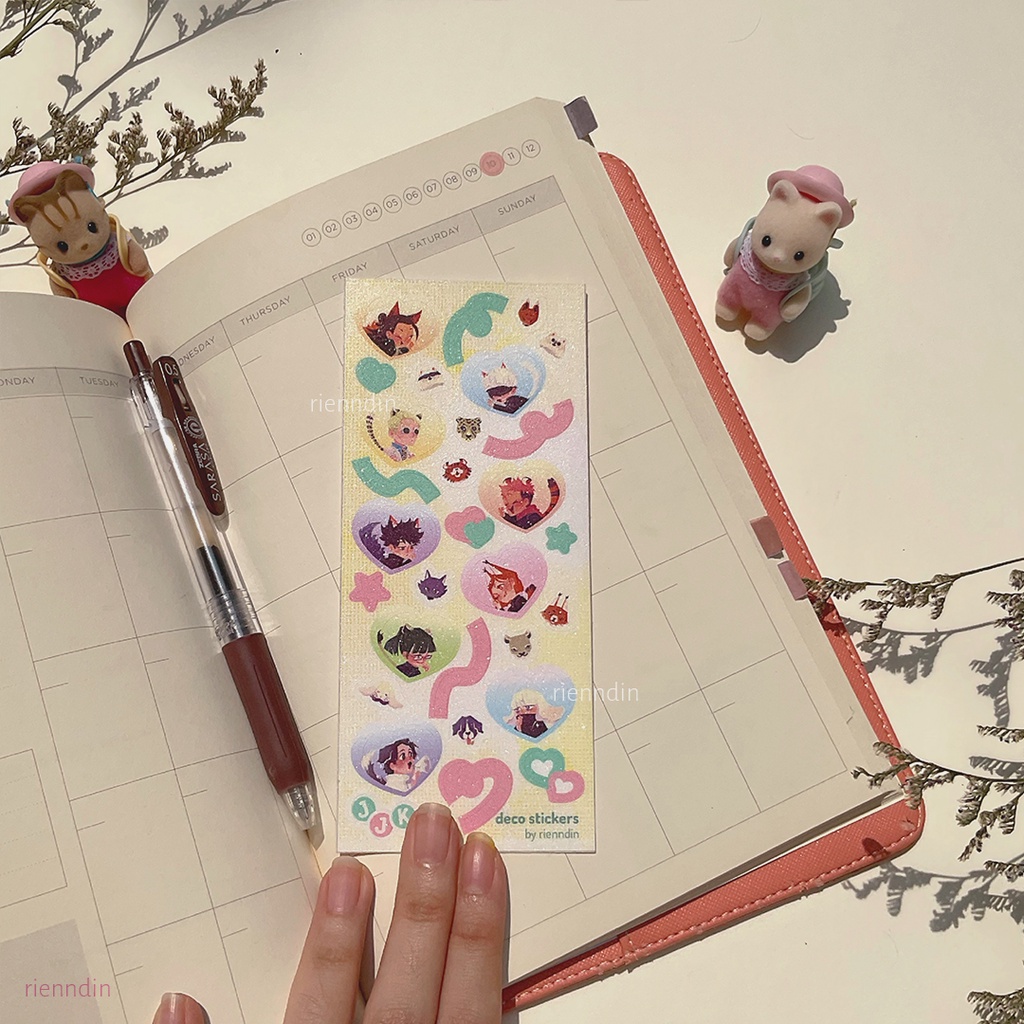 Jujutsu Kaisen Heart Deco Stickers