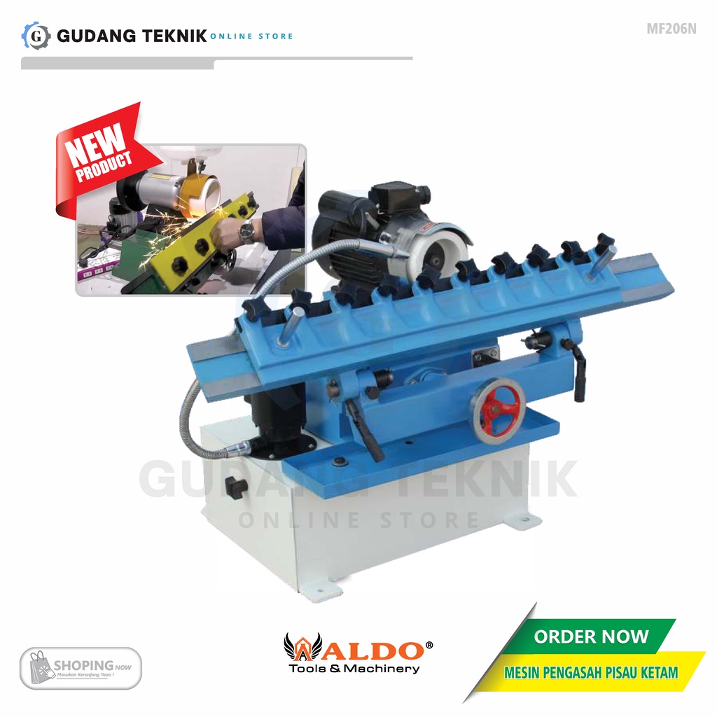 Pengasah Mata Planer 550W ALDO MF206N / Mesin Asah Pisau Serut Ketam ALDO MF-206-N - Woodworking Sharpener 630mm ALDO MF 206 N