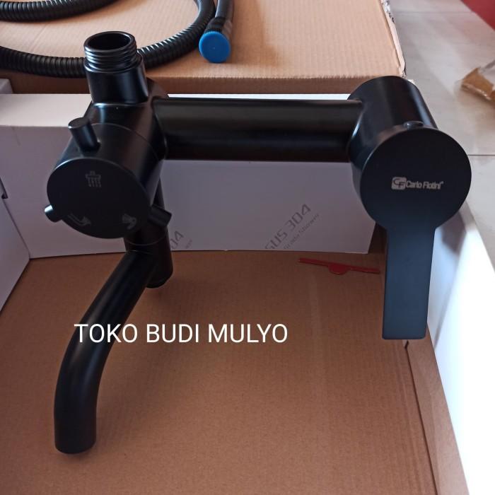 SHOWER TIANG SET HITAM CARLO FIOTINI