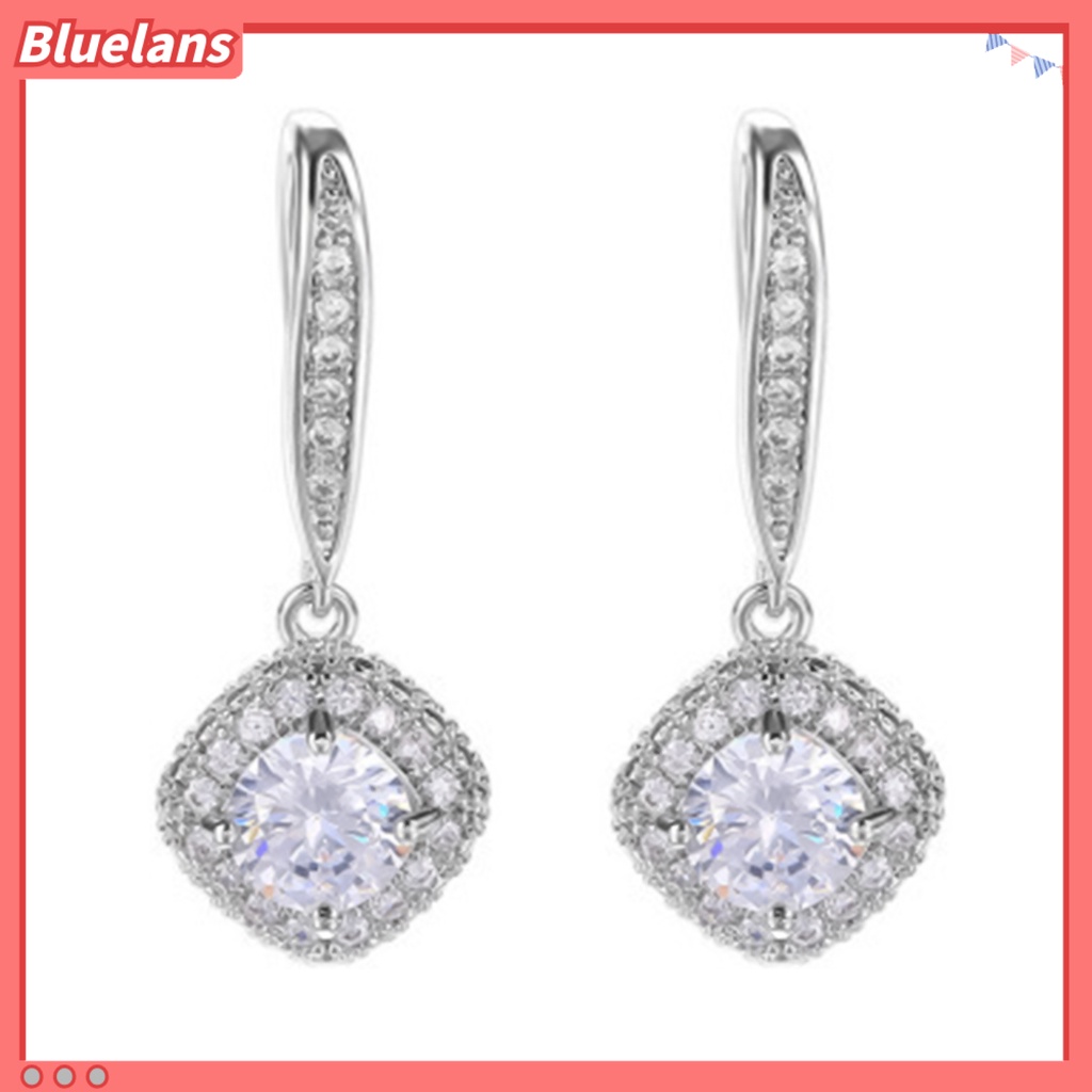 Bluelans Cubic Zirconia Hanging Drop Dangle Ear Hook Earring Party Jewelry Accessory Gift