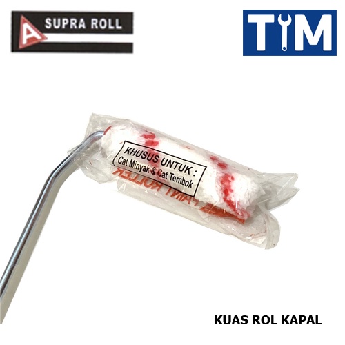 SUPRA Kuas Rol Kapal 4&quot; (PUTIH) / Kuas Roll Cat Minyak / Kuas Roll Cat Tembok