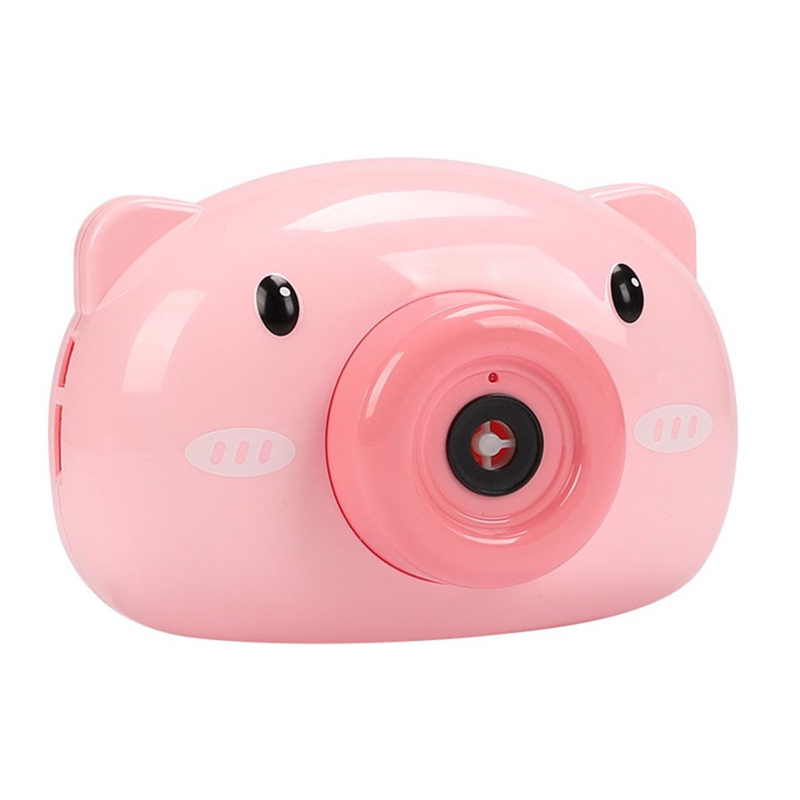 Mainan Gelembung Sabun Automatic Bubble Gun Model Pig Kamera - 9805 - Pink