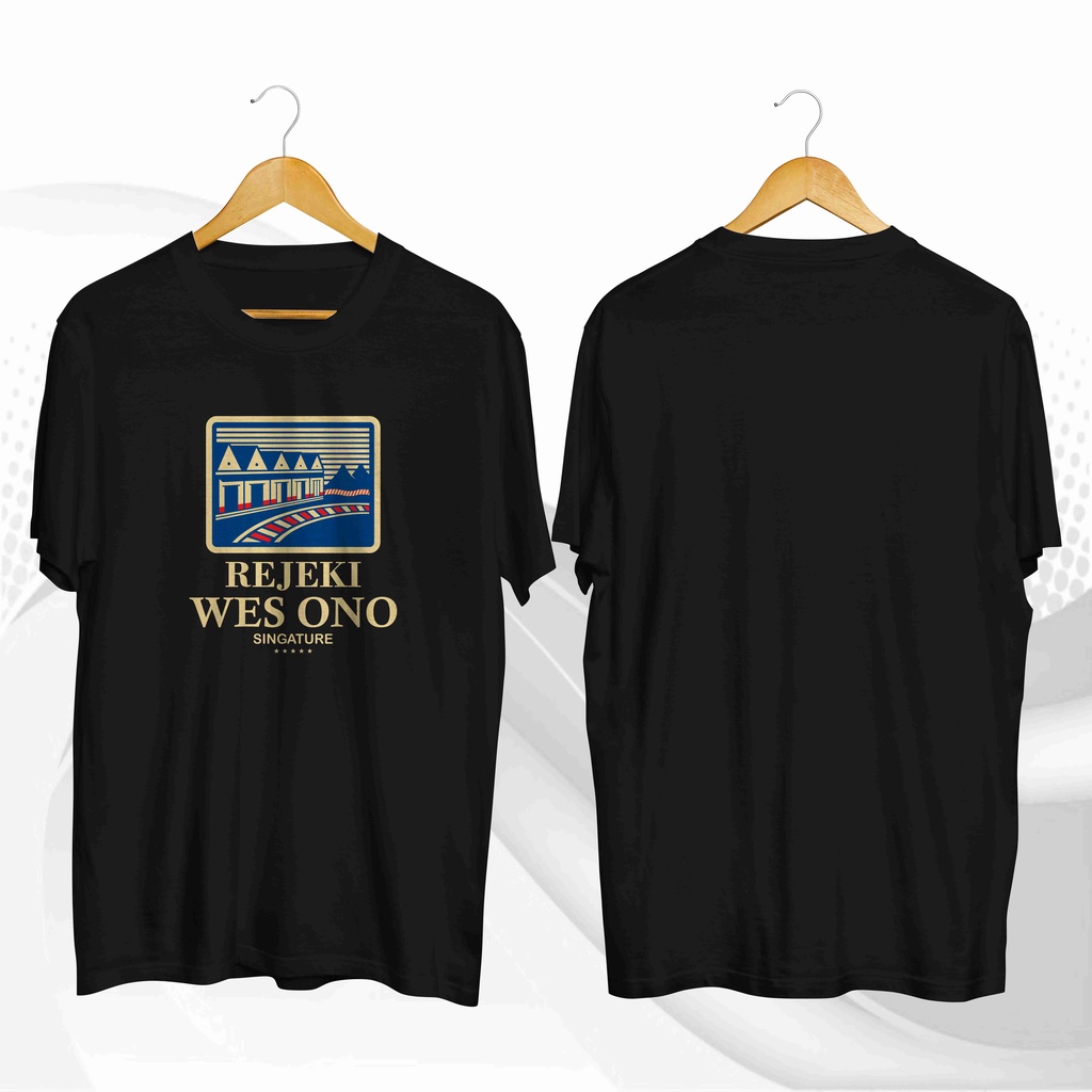 kaos baju distro pria wanita kata kata rejeki wes ono singature signatur