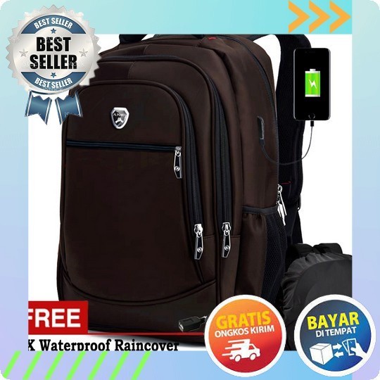 Tas Ransel Pria Backpack Tas Sekolah Tas Kuliah Tas Punggung Import Tr106(C7B6) Gunung Motif Laptop 