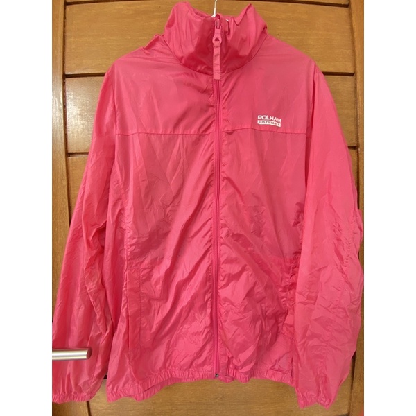 Thirft jaket Running merk Polham Pocket table Warna Pink Like New / Preloved / Second || Murah Meria