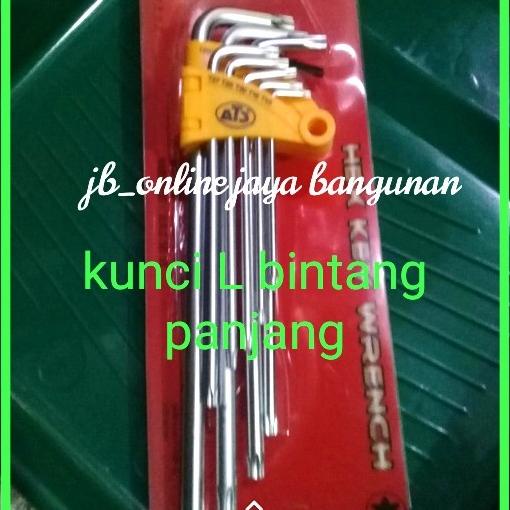 *$*$*$*$] kunci L bintang panjang set kunci shok kunci pas 9 pcs