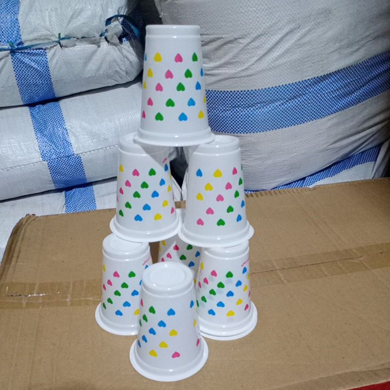 Gelas Plastik Love Rainbow